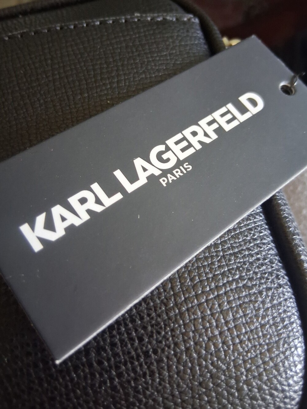 Karl Lagerfeld Pearl Encrusted Black Crossbody Purse - Picture 9 of 11